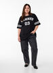 Sportliches Oversize-College-T-Shirt, Schwarz, Model image number 1