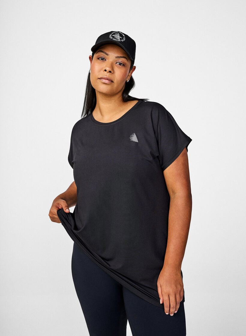 Langes Trainingsshirt, Schwarz, Image image number 0