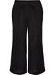 Cordhose mit weitem Bein und hoher Taille, Schwarz, Packshot image number 0