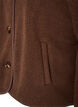 Teddyjacke mit Rundhalsausschnitt und Kn&ouml;pfen, Braun, Packshot image number 3