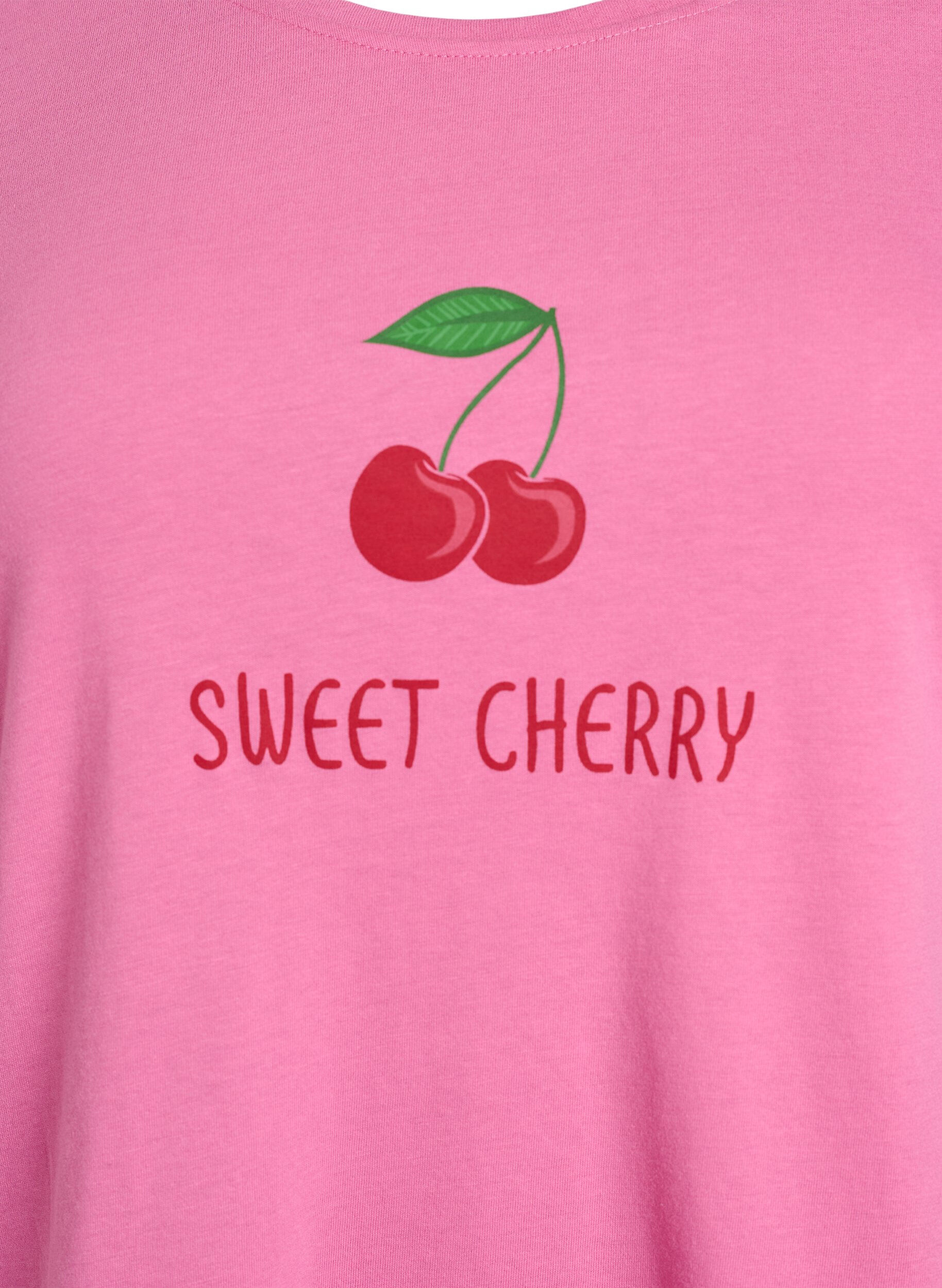 Zizzi T-Shirt mit Print, Pink, Packshot image number 2