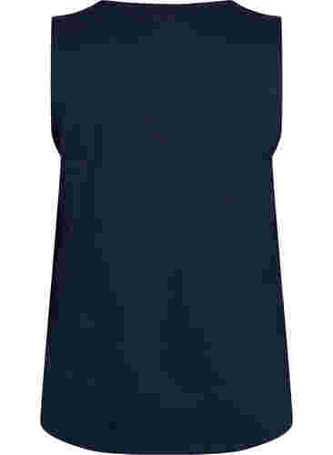 Ärmelloses Top aus Baumwolle, Navy Blazer, Packshot image number 1