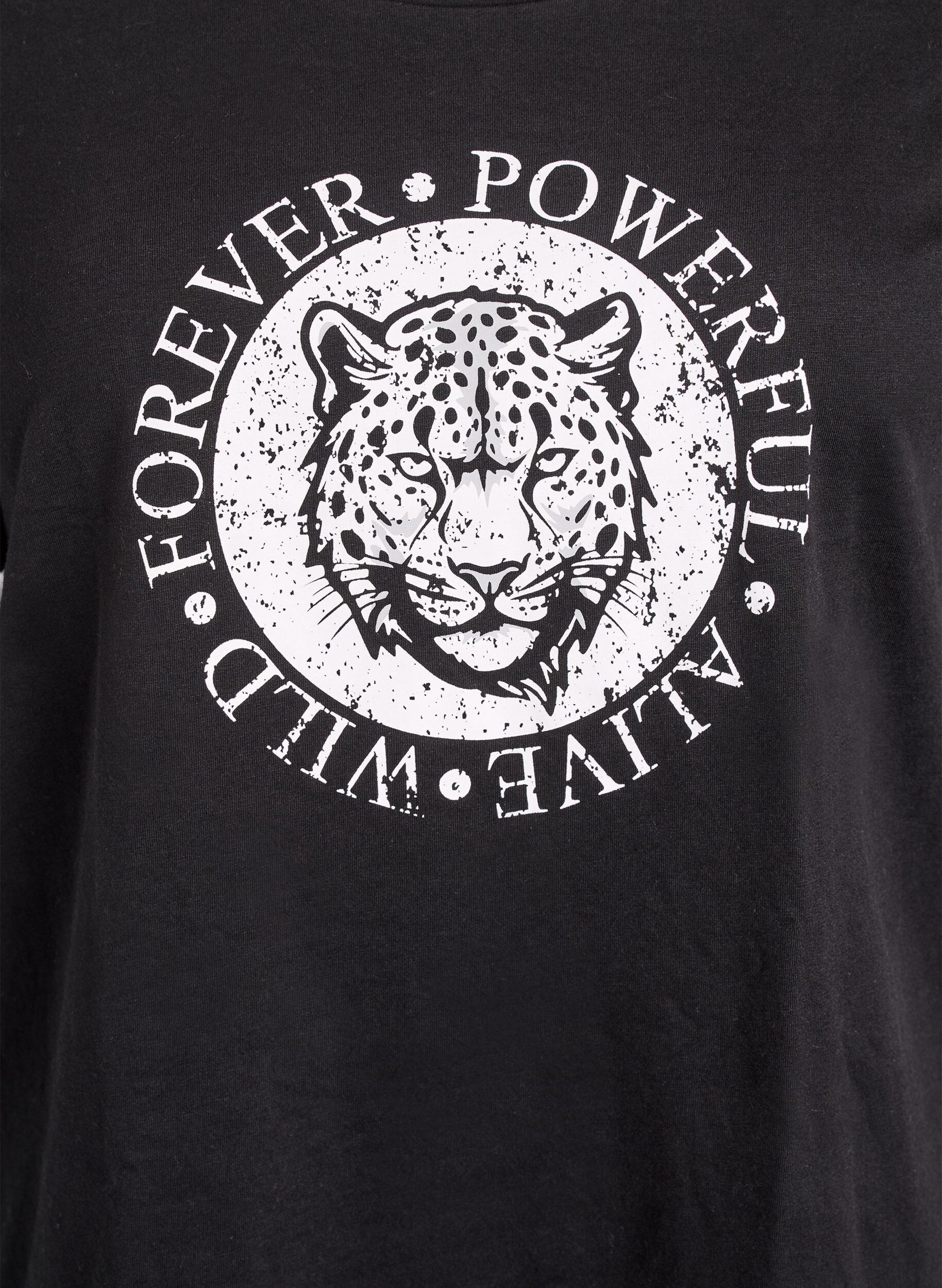 Zizzi FLASH - T-Shirt mit Print, Schwarz, Packshot image number 2