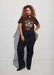 T-Shirt aus Baumwolle mit Frontprint, Braun, Model image number 1