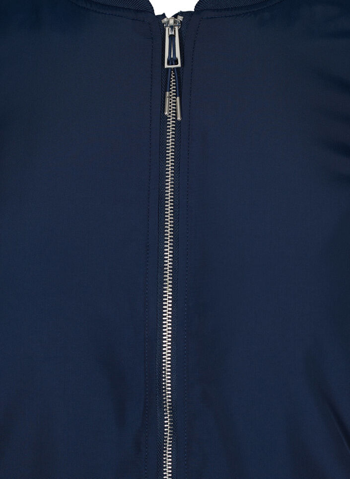 Lange Bomberjacke mit Taschen, Navy Blazer, Packshot image number 2