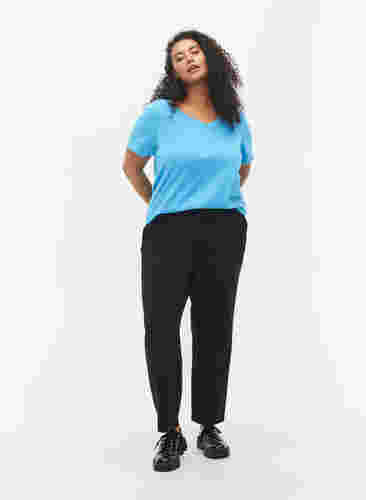 2er-Pack basic T-Shirts aus Baumwolle, Bonnie Blue/Black, Model image number 2