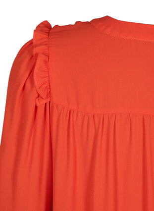 Langes Ärmel Kleid mit Rüschen (GRS), Orange.com, Packshot image number 3