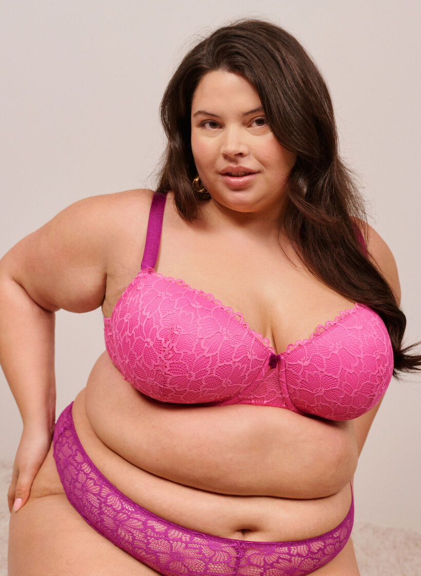 BH mit Spitze und vorgeformten Cups, Pink, Image image number 0