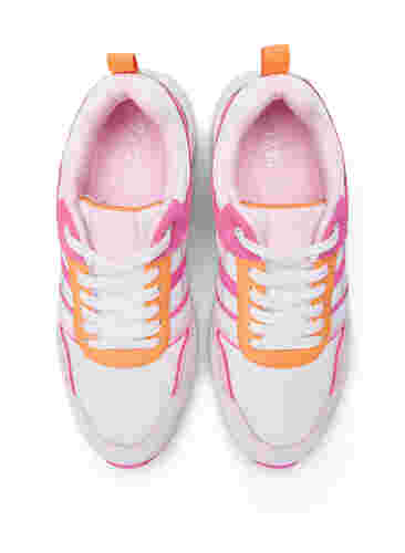Sneakers mit weiter Passform, White Pink, Packshot image number 3