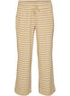 Gestreifte Schlafanzughose mit hoher Taille und weiten Beinen, Gelb, Packshot image number 0