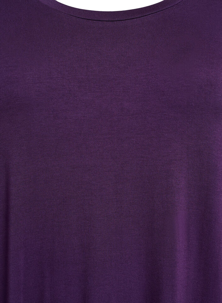 Nachthemd aus Viskose mit Spitzendetails, Lila, Packshot image number 2