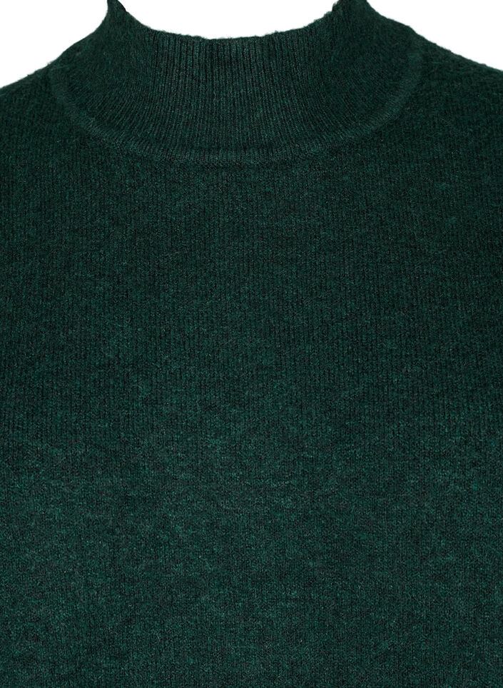 Strickpullover mit gerippten Abschlüssen, Scarab Mel., Packshot image number 2