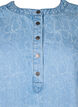 Kurzes Jeanskleid in A-Linie mit floralem Muster, Blau, Packshot image number 2