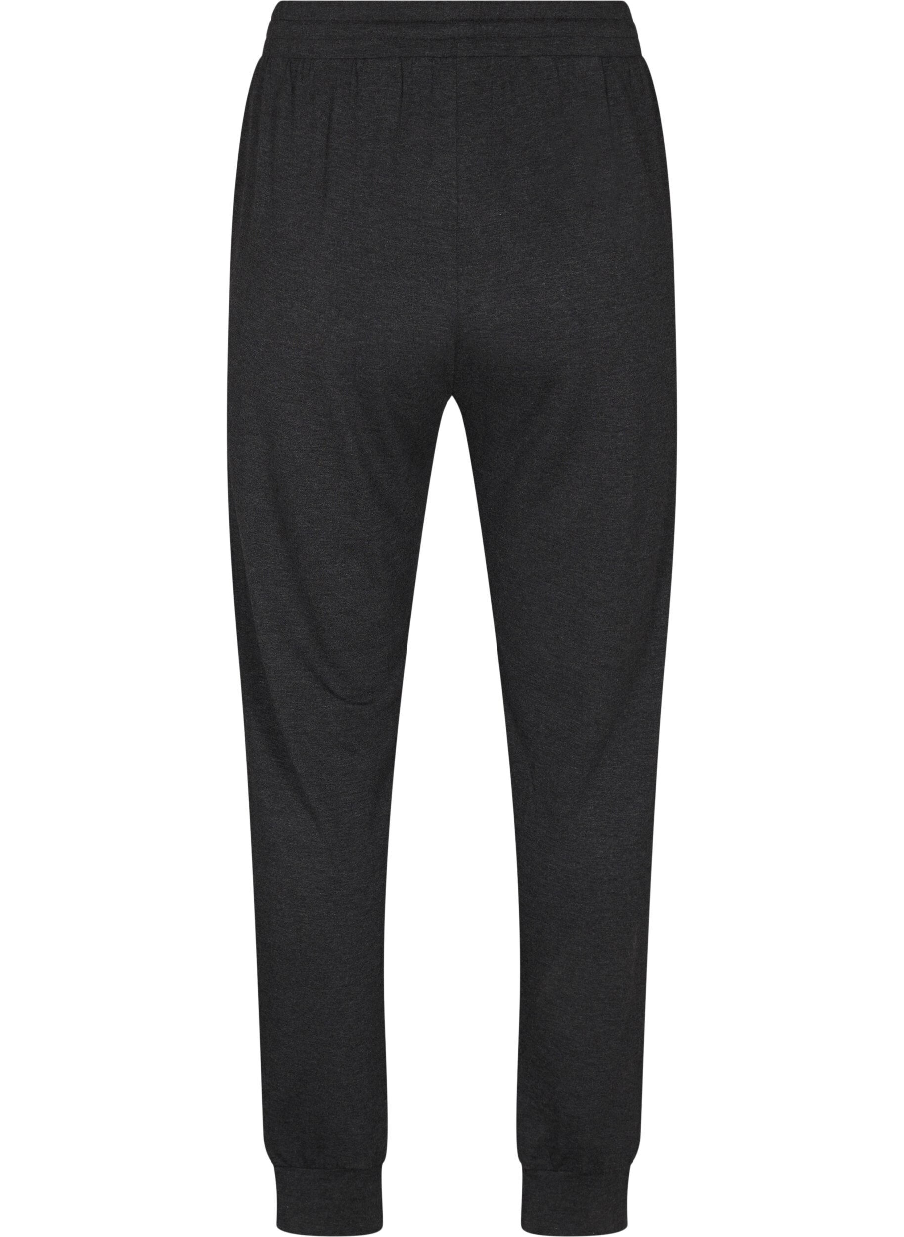 Zizzi Jerseyhose mit hoher Taille, Dark Grey Melange, Packshot image number 1