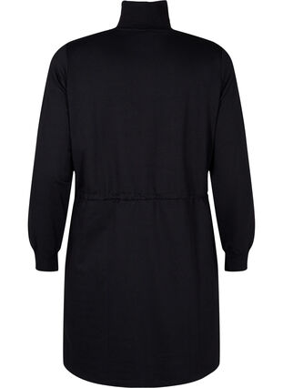 	 Pulloverkleid mit Reißverschluss und Kordelzug, Black, Packshot image number 1