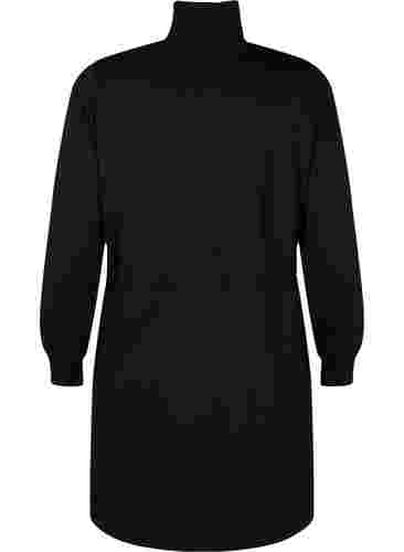 	 Pulloverkleid mit Reißverschluss und Kordelzug, Black, Packshot image number 1