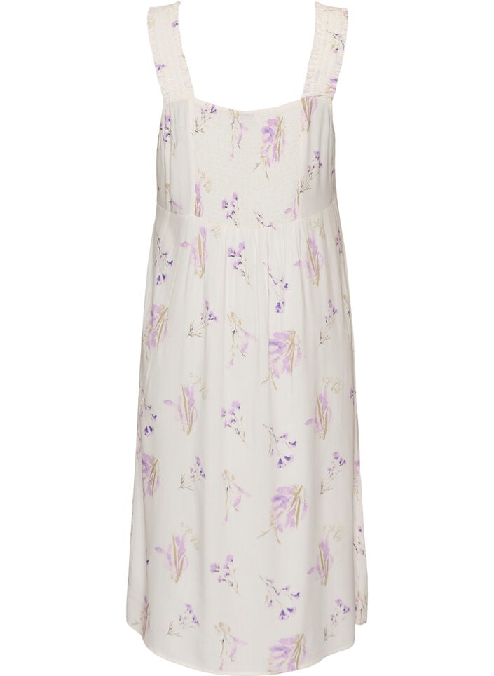 Summer dress with wide straps, White, Packshot image number 1