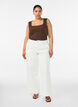 Myra Jeans mit hoher Taille und weiter Passform, Wei&szlig;, Model image number 0