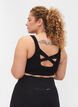Einfarbiger Sport-BH mit Kreuz am Rücken, Black, Model image number 1