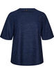 Bluse mit Struktur und Glitzer, Blau, Packshot image number 0