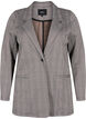 Karierter Blazer mit Knopfverschluss, Beige Brown Check, Packshot image number 0