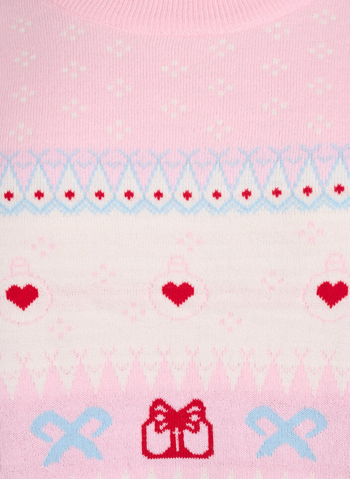 Strickbluse mit Weihnachtsmotiv, Pink, Packshot image number 2
