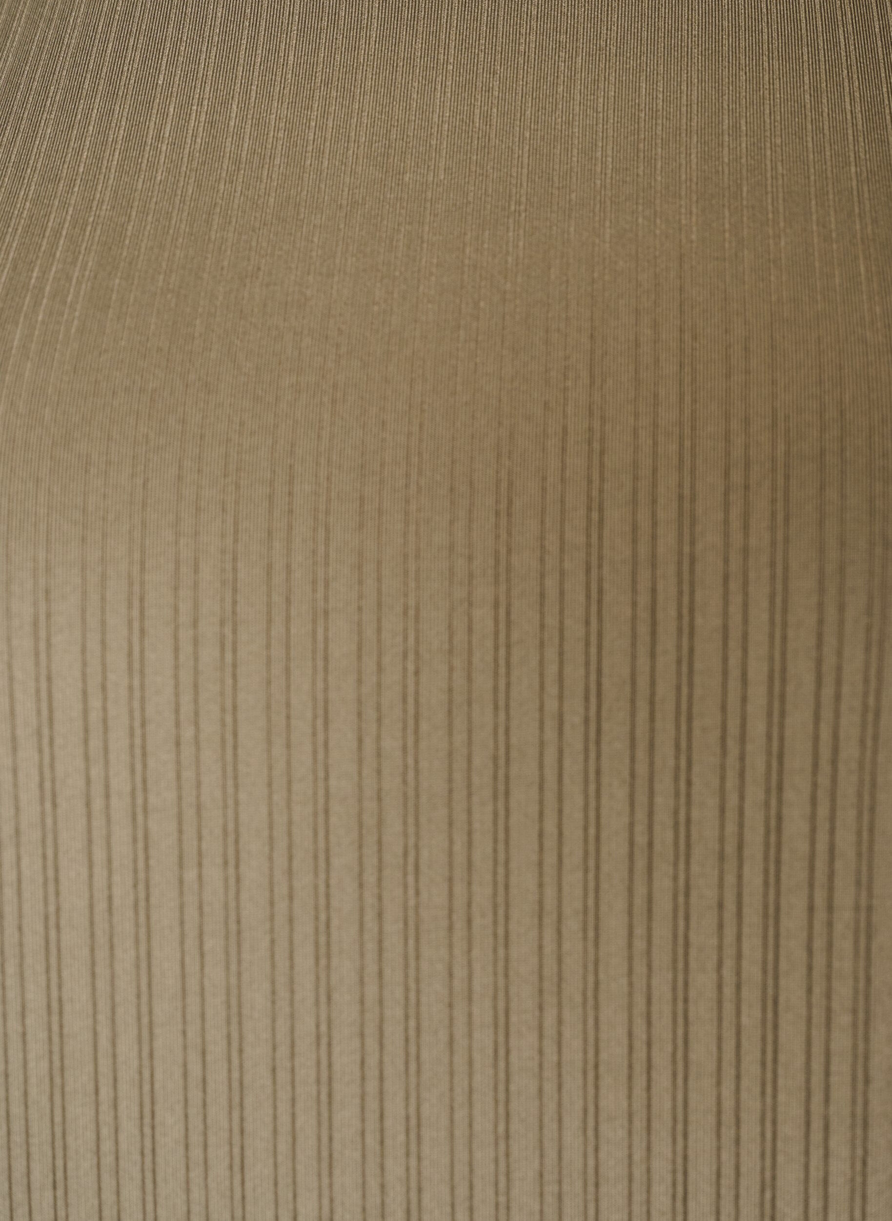 ZizziJersey-Bluse mit strukturierten Streifen und Smocksaum, Braun, Packshot image number 2