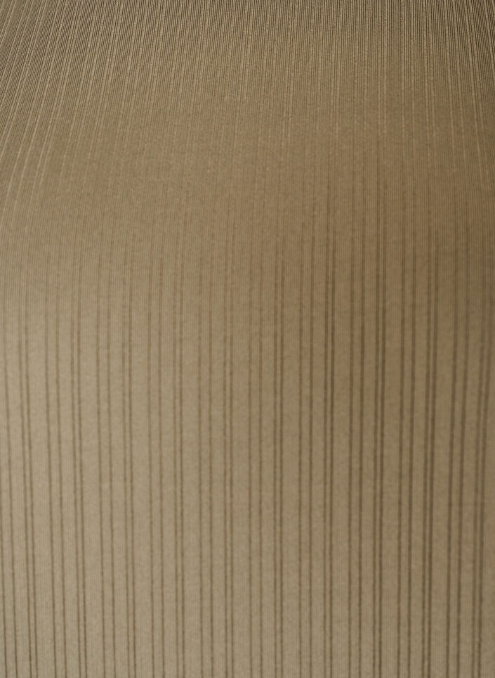 Jersey-Bluse mit strukturierten Streifen und Smocksaum, Braun, Packshot image number 2