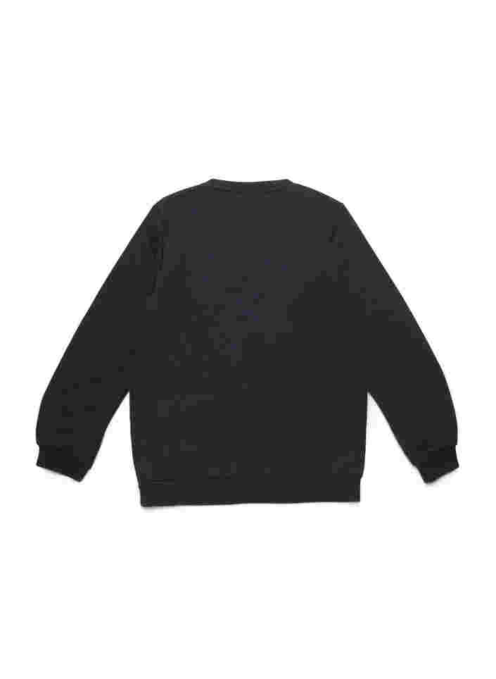 Weihnachts-Sweatshirt für Kinder, Black Decoration, Packshot image number 1