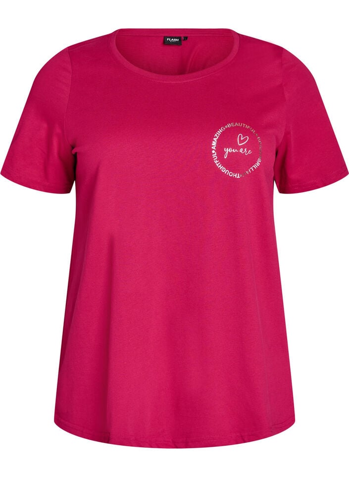 T-Shirt mit Print, Rot, Packshot image number 0