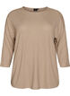 Bluse aus Jersey mit 3/4-&Auml;rmeln, Beige, Packshot image number 0