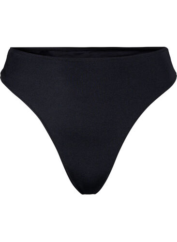 Bikini-Tanga mit normaler Taillenhöhe, Black, Packshot image number 0