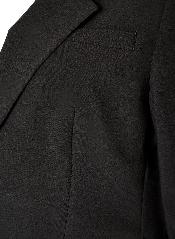 Klassischer Blazer mit 1-Knopf-Verschluss, Schwarz, Packshot image number 3