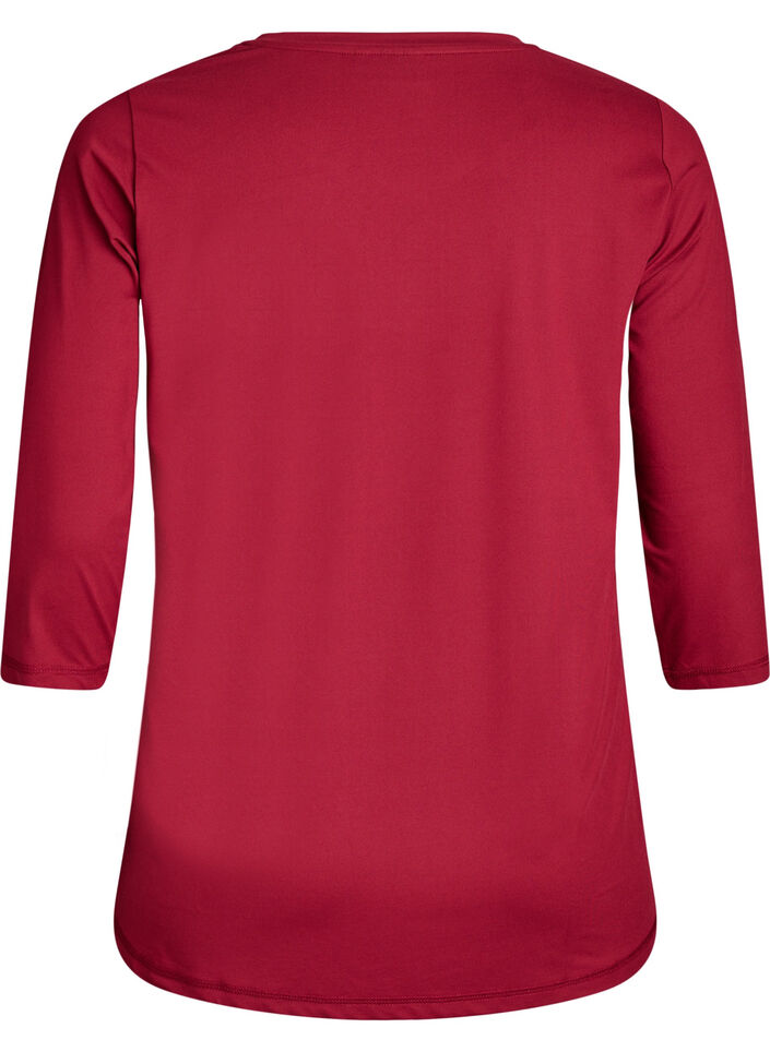 Trainingsshirt mit 3/4-&Auml;rmeln, Rot, Packshot image number 1