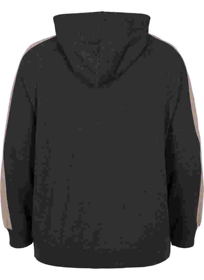 Sweatshirt mit Reißverschluss und Kapuze, Black, Packshot image number 1