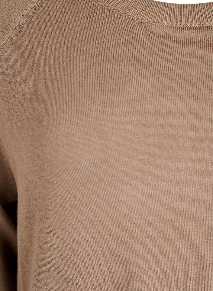 Strickbluse mit seitlichen Kn&ouml;pfen, Beige, Packshot image number 2