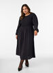 Midikleid aus Viskose mit Smock, Schwarz, Model image number 0