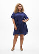 A-Linien-Kleid aus Viskose mit kurzen Ärmeln, Blau, Model image number 1
