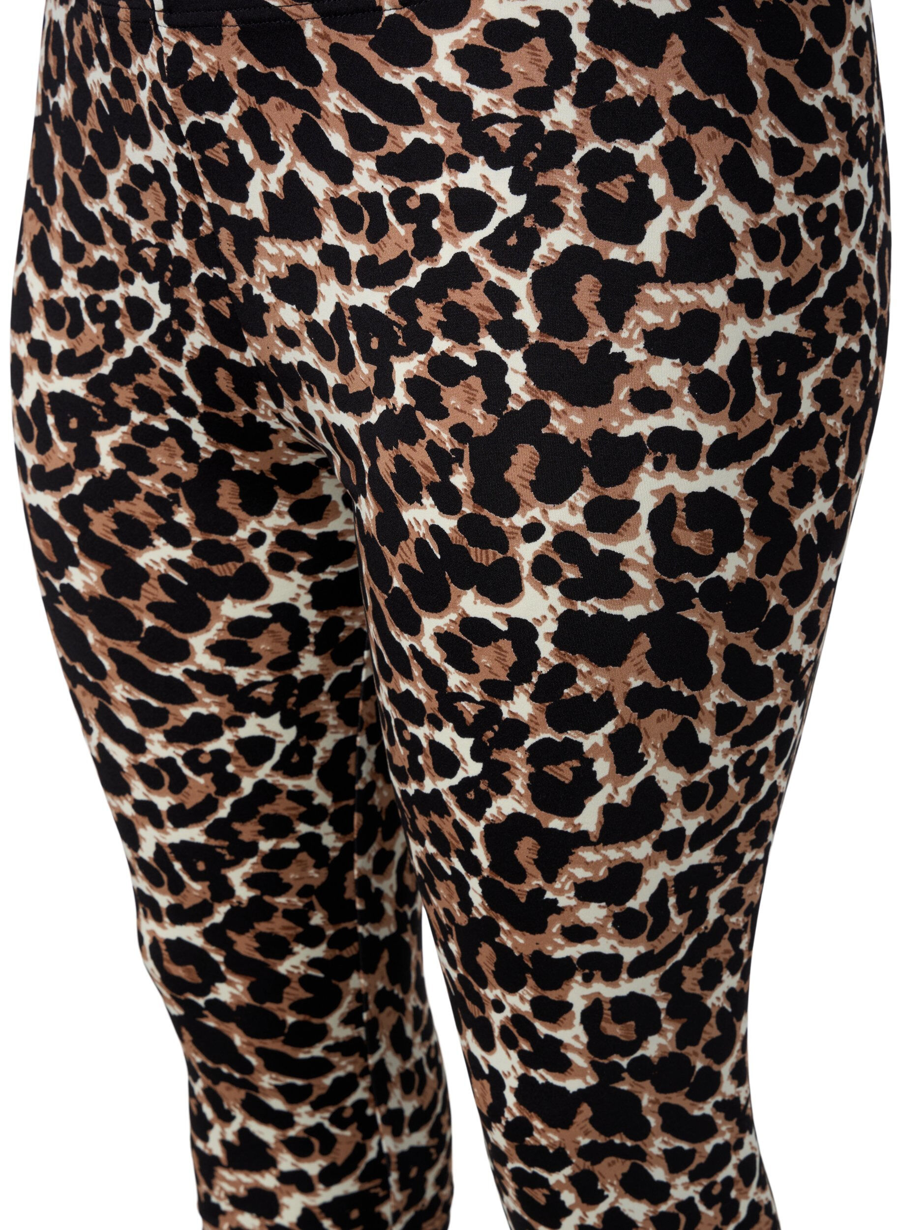 Zizzi 2er-Pack 3/4 Leggings, Black / LEO AOP, Packshot image number 3