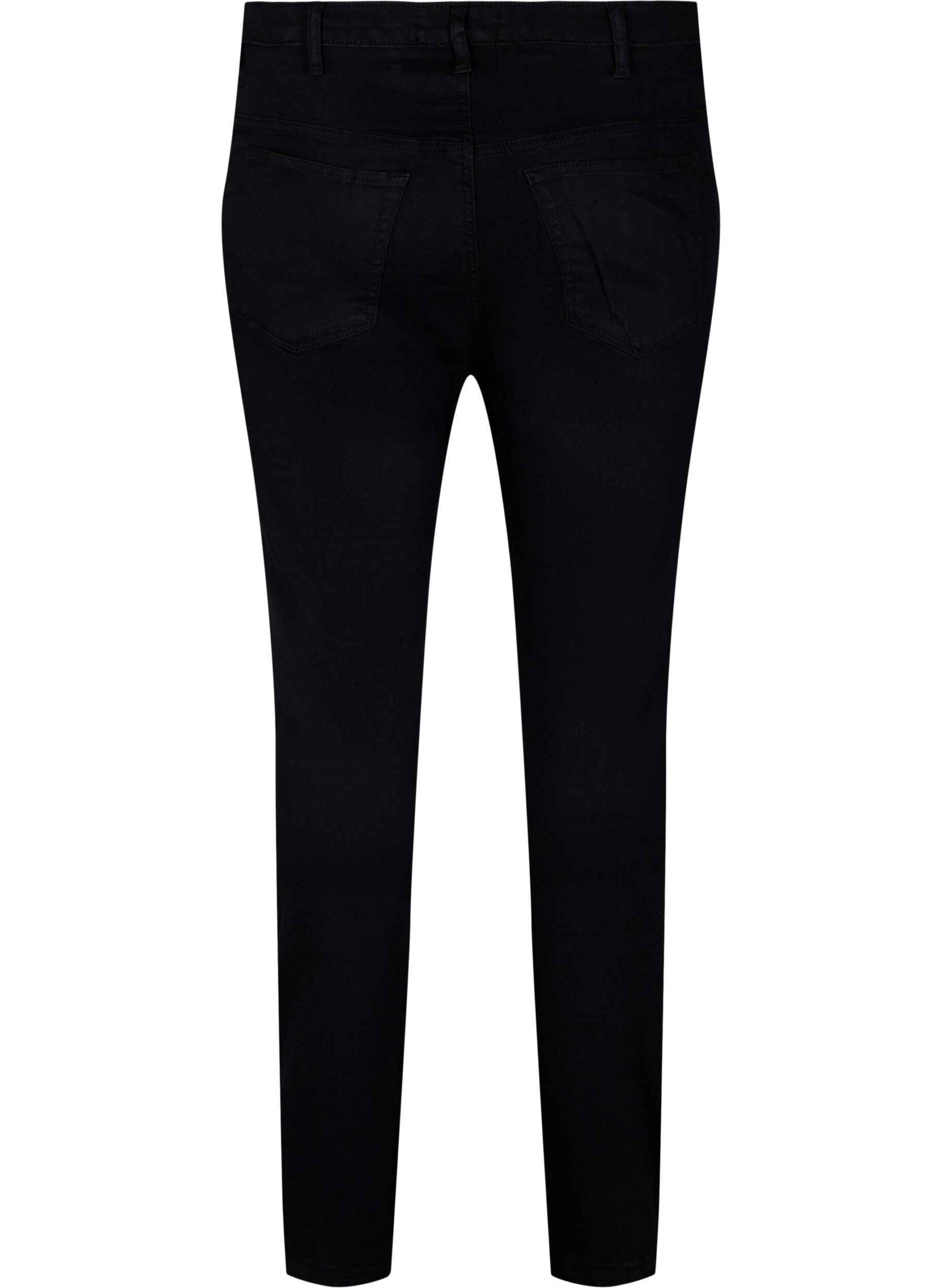 Zizzi  Amy Jeans Super Slim mit Schn&uuml;rdetail, Black, Packshot image number 1