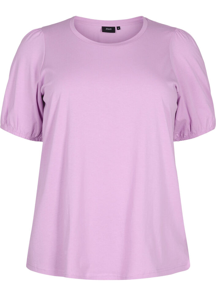 T-Shirt aus Baumwolle mit 2/4-Ärmeln, Lupine, Packshot image number 0