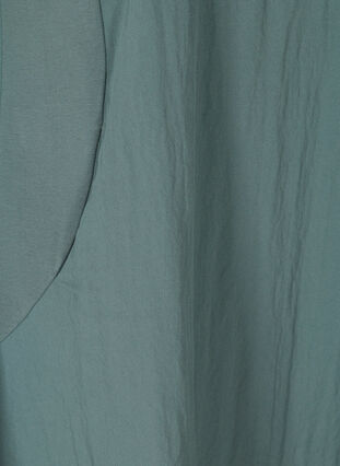 Kurzarm Viskosekleid mit Taschen, Balsam Green, Packshot image number 3