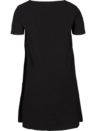 Kurzarm Kleid, Black, Packshot image number 1