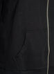 Sweatjacke mit hohem Kragen und Rei&szlig;verschluss, Schwarz, Packshot image number 3