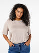T-Shirt mit TENCEL™ Lyocell und Streifen, Beige, Model image number 0
