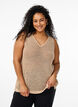 FLASH - Ärmelloser Stricktop mit V-Ausschnitt, Beige, Model image number 0