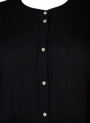 A-Linien-Kleid aus Viskose mit kurzen Ärmeln, Black, Packshot image number 2