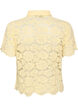 Spitzen blusenshirt mit perlenkn&ouml;pfen, Gelb, Packshot image number 1