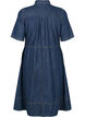 Hemdkleid aus Denim mit kurzen Ärmeln, Blau, Packshot image number 1