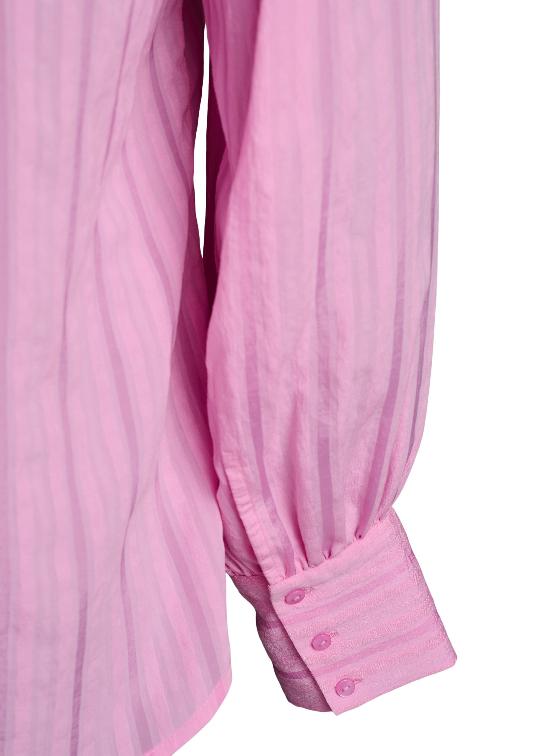 Zizzi Bluse mit L&auml;ngsstreifen, Pink, Packshot image number 3